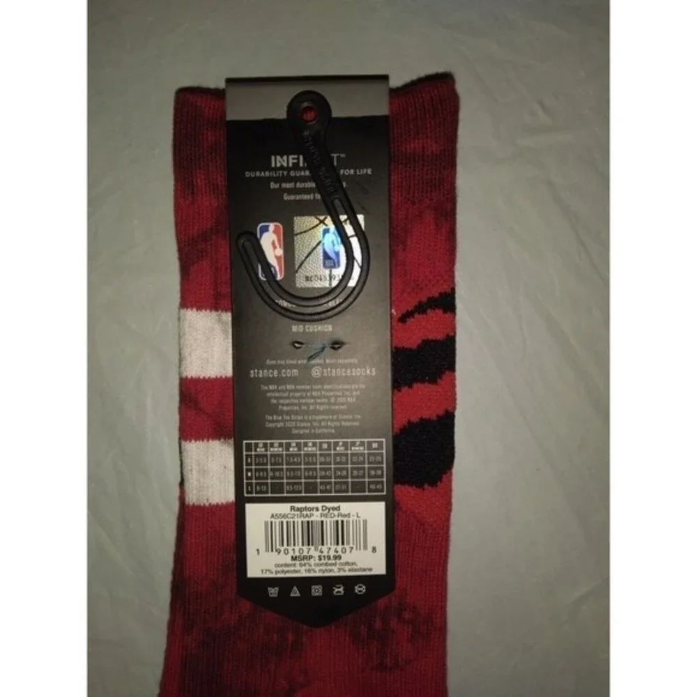 Stance Toronto Raptors Dyed Crew Socks | L (Men 9-13 / Women 11-14) NWT